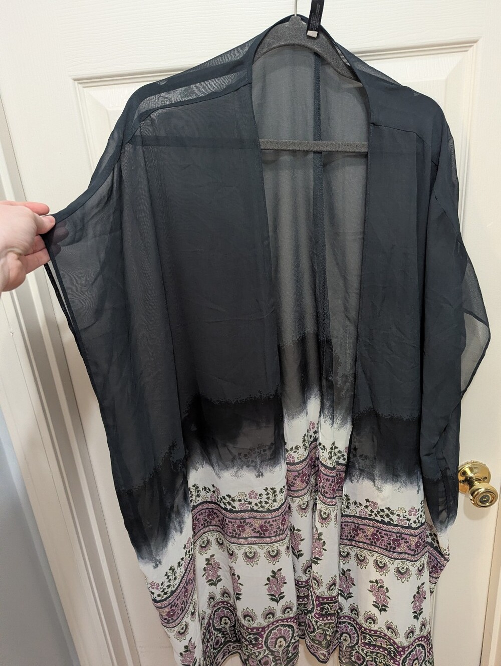 Lane Bryant Black Sheer Layering Top